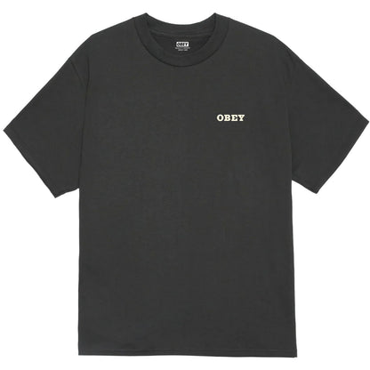 T-shirt Uomo Obey - Obey Savage Sounds Leopard Tee - Nero