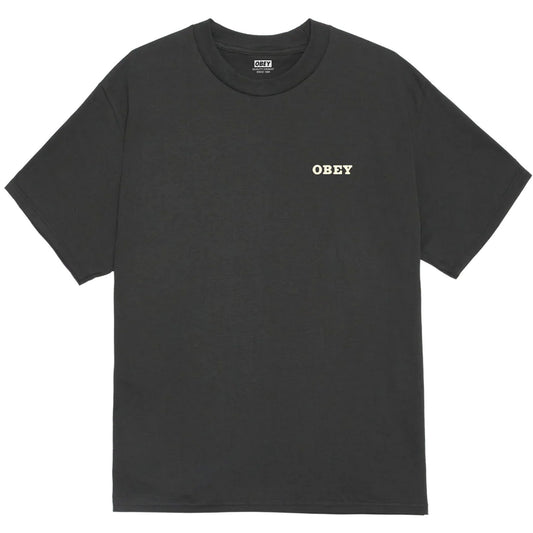 T-shirt Uomo Obey - Obey Savage Sounds Leopard Tee - Nero
