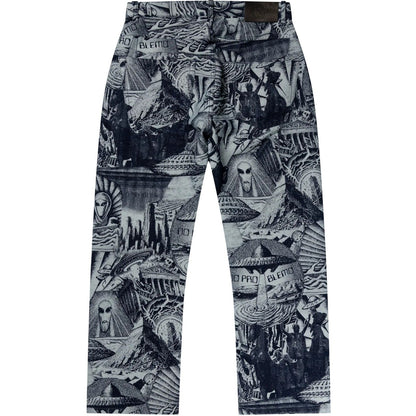 Jeans Uomo NO PROBLEMO - Apocalypse Jacquard Bagi Jean - Blu