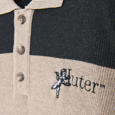 Iuter Chemises à manches longues pour hommes - Polo en tricot Souls - Marron