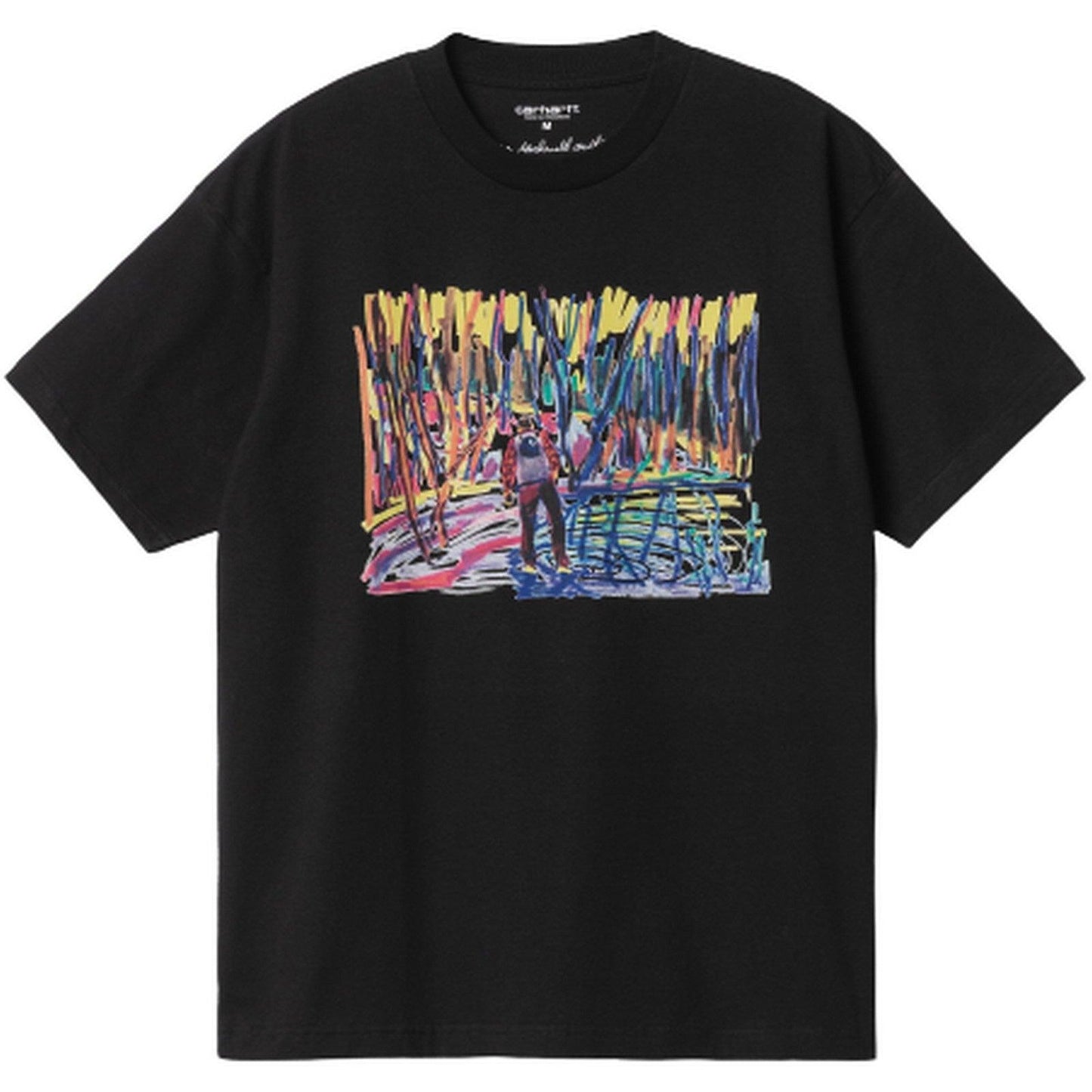 T-shirt Uomo Carhartt Wip - S/S Ollie Mac Icy Lake T-S - Nero