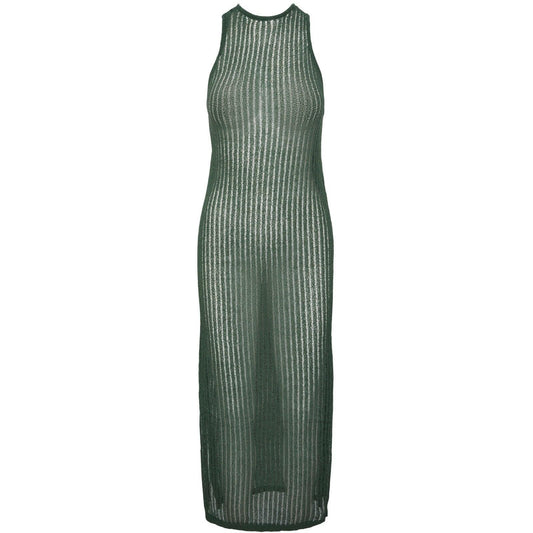 Vestiti casual Donna Pieces - Pcamar Sl Ankle Knit Dress Sww Bc - Verde