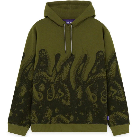 Felpe con cappuccio Uomo Octopus - Octopus Snakes Hoodie - Verde