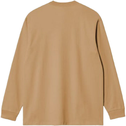 Maglie a manica lunga Uomo Carhartt Wip - L/S American Script T-Shirt - Marrone