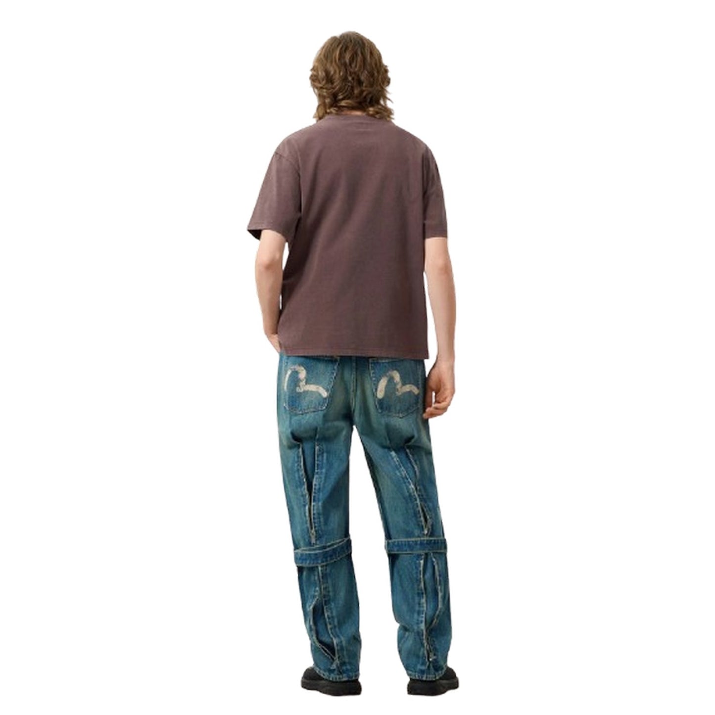 Jeans Uomo Evisu - Ej Washed Bondage Jeans - Blu