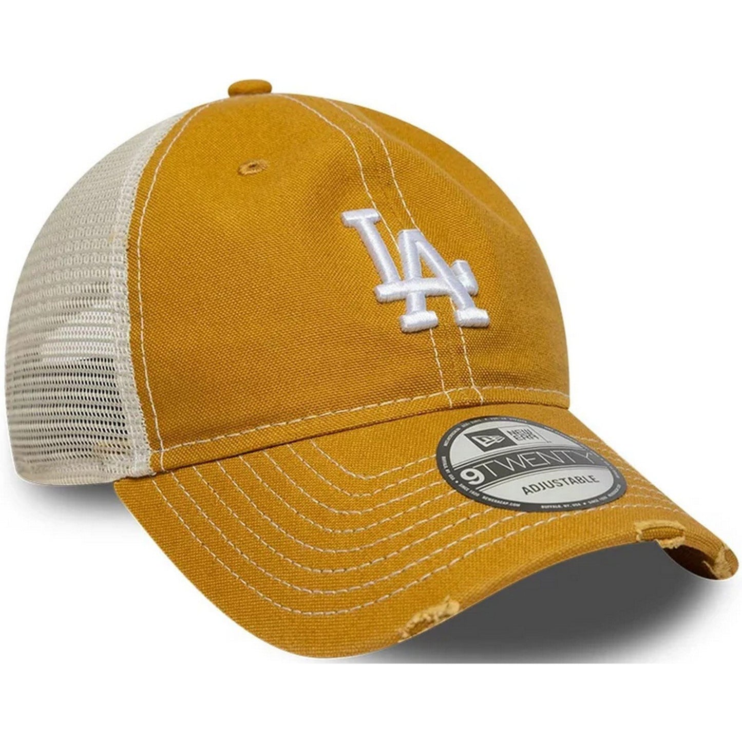 Cappellini da baseball Unisex New Era - Cotton Canv 9Twenty Trucker - Giallo