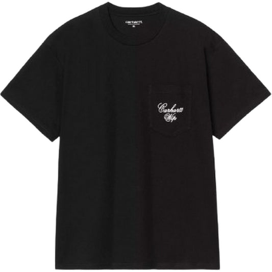 T-shirt Uomo Carhartt Wip - S/S Longhand Pocket T-Shirt - Nero