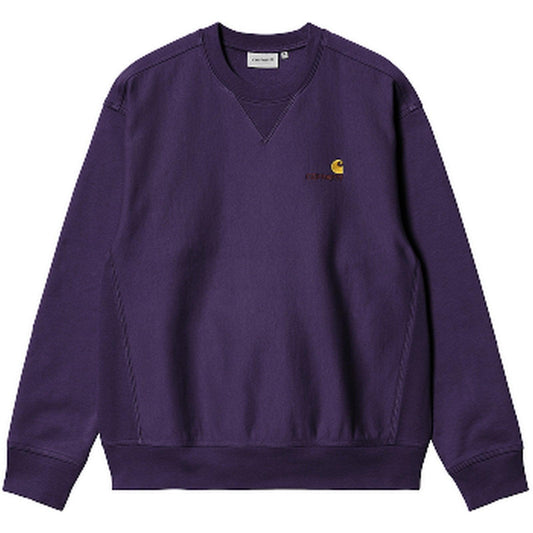 Felpe senza cappuccio Uomo Carhartt Wip - American Script Sweat - Viola