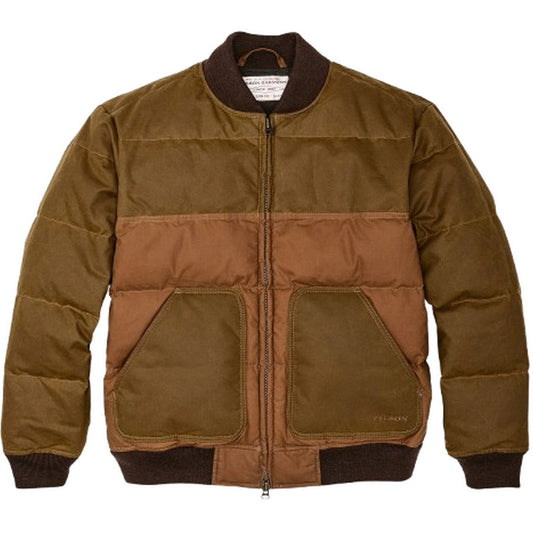 Giubbini Uomo Filson - Down Bomber Jacket Oil Shelter Cloth - Marrone