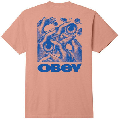 T-shirt Uomo Obey - Obey Eyes In My Head Classic Pigment Tee - Corallo