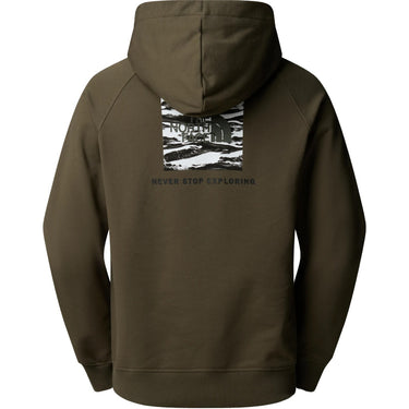 Męskie bluzy z kapturem The North Face – M Box Nse Edge Of Light Infill Raglan Ho – Brązowe