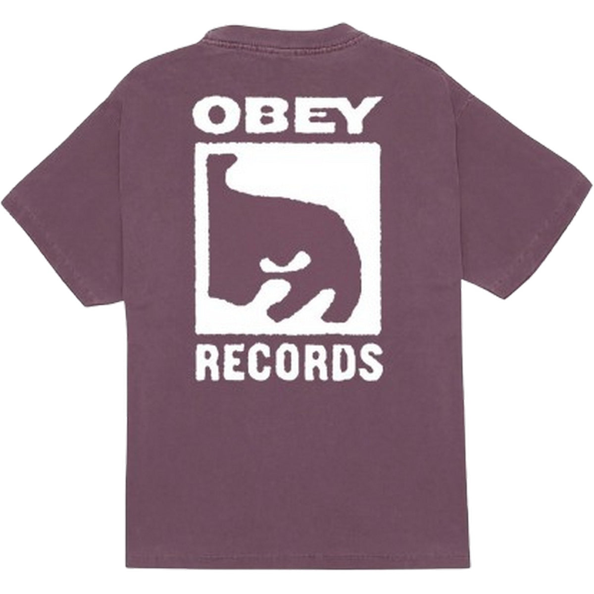 T-shirt Uomo Obey - Obey Records Icon Tee - Viola