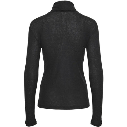 Canotte e top Donna Pieces - Pcnoey Ls High Neck Top - Nero