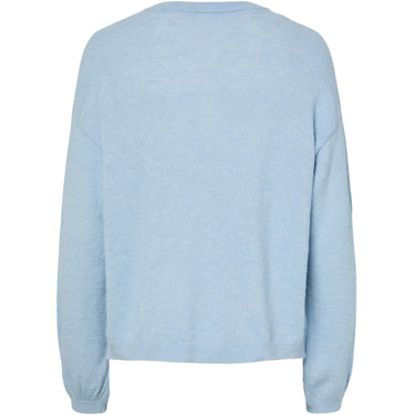 Maglie Donna Pieces - Pcnaomi Ls O-Neck Knit Cardigan Noos Bc - Blu