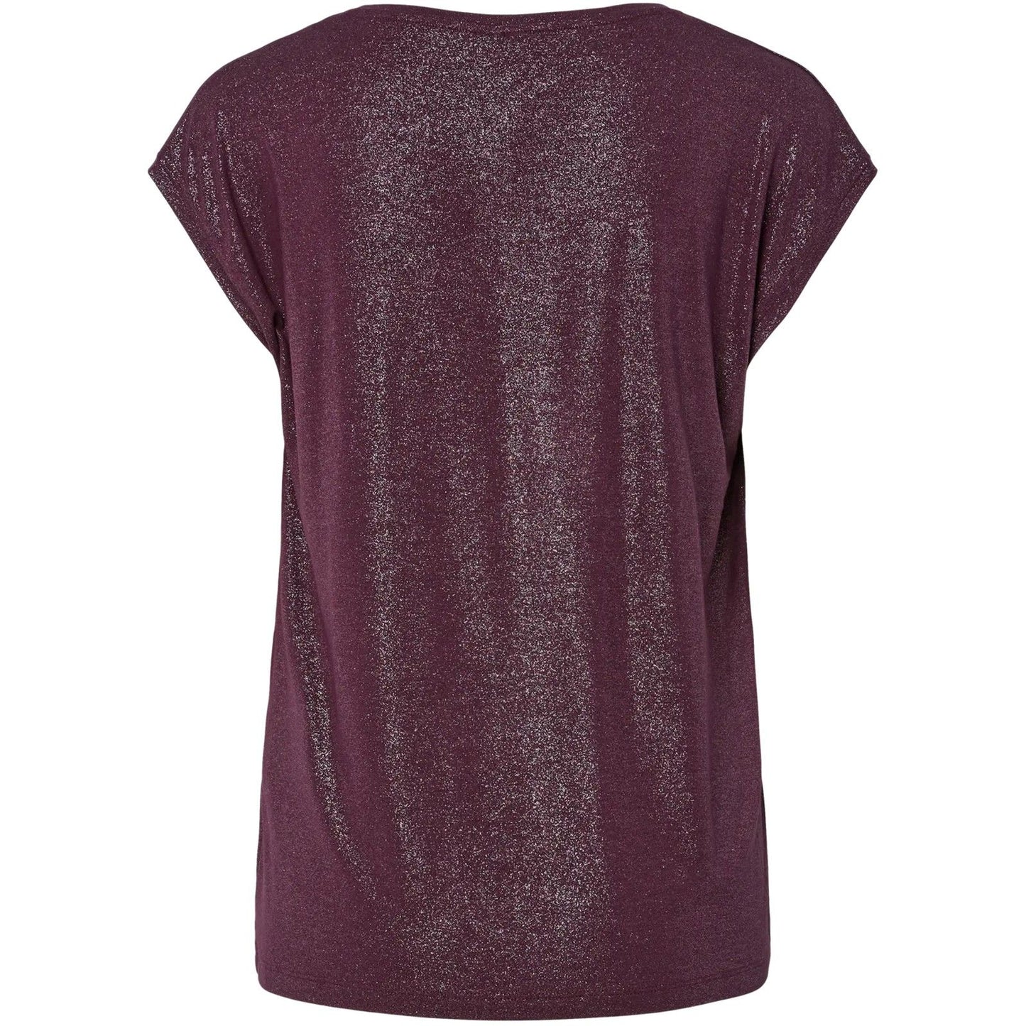 T-shirt Donna Pieces - Pcalice Ss Glitter Tee Jrs Noos Bc - Viola