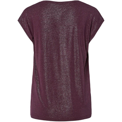 T-shirt Donna Pieces - Pcalice Ss Glitter Tee Jrs Noos Bc - Viola