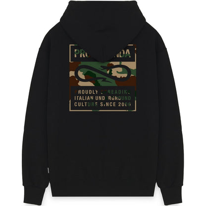 Felpe con cappuccio Uomo Propaganda - Zip Hoodie Label Camo - Nero