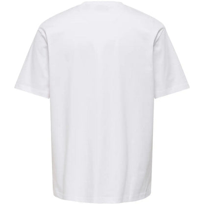 T-shirt Uomo Only & Sons - Onsaaron Life Rlx Ss Tee - Bianco
