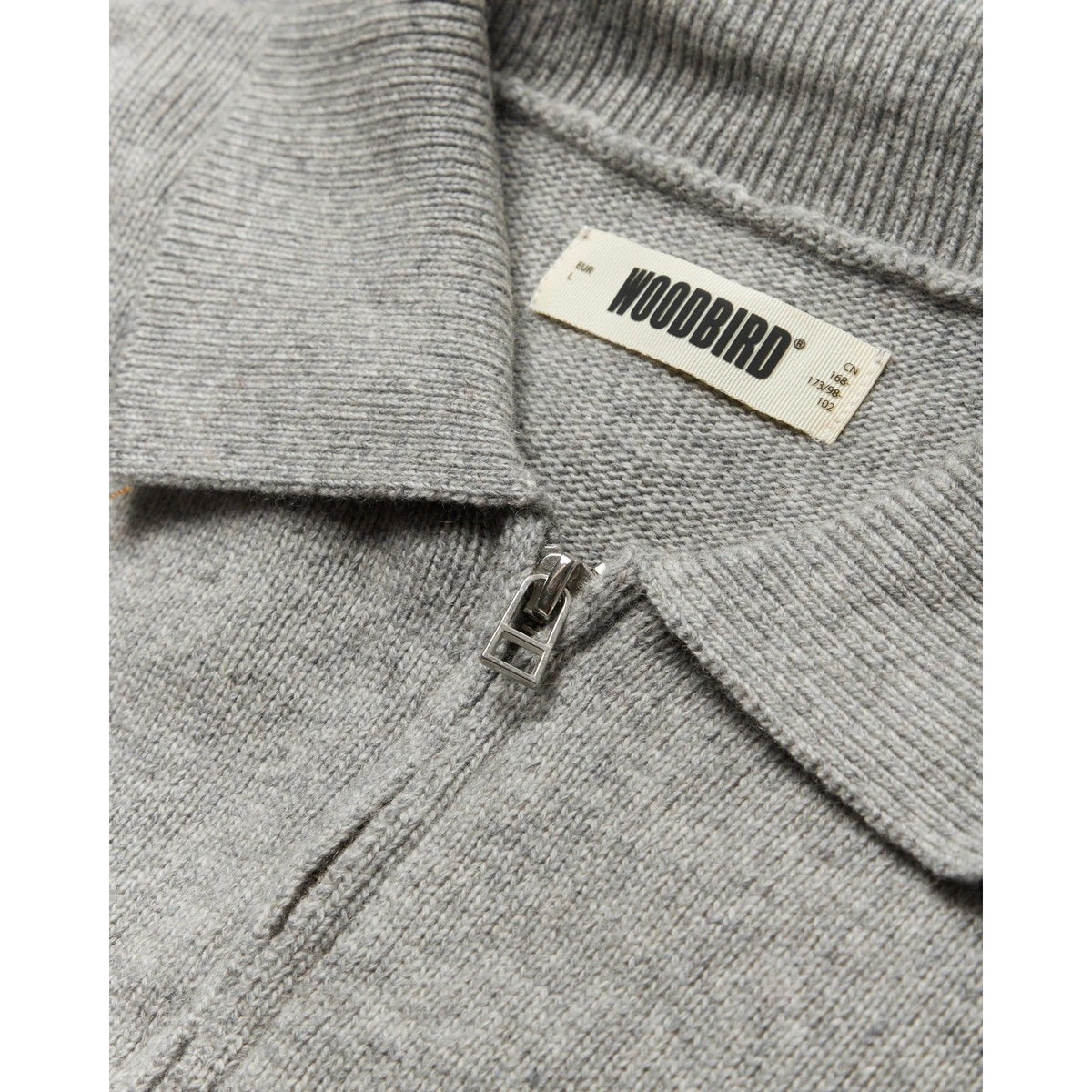 Polo a manica lunga Uomo Woodbird - WBKang 1/2 Zip Polo - Grigio