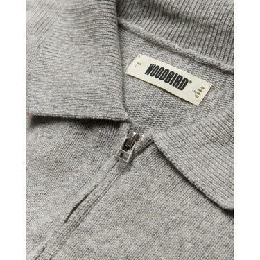 Polo a manica lunga Uomo Woodbird - WBKang 1/2 Zip Polo - Grigio