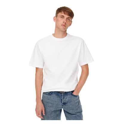 T-shirt Uomo Only & Sons - Onsfred Rlx Ss Tee Noos - Bianco