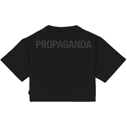 T-shirt Donna Propaganda - T-Shirt Crop Top Woman Logo - Nero