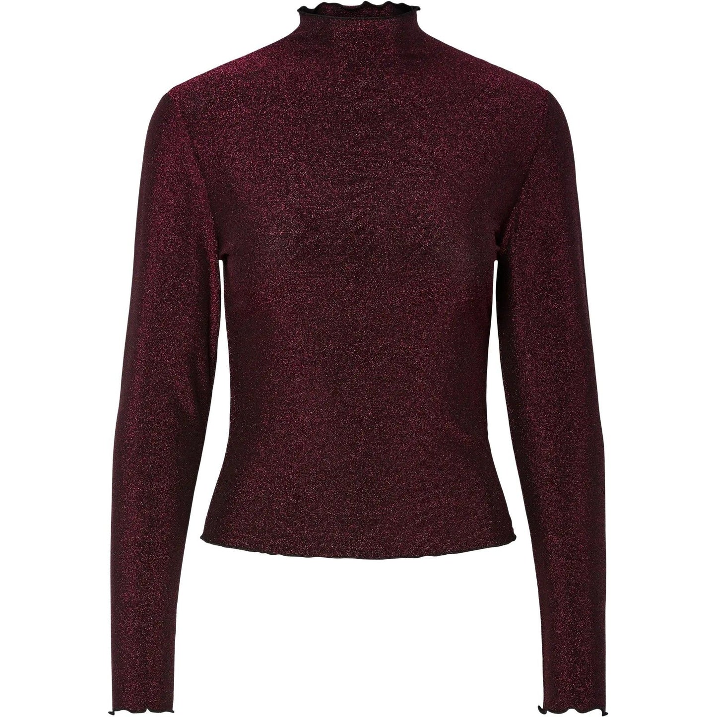 Bluse Donna Pieces - Pcsandra Ls Mockneck Top Jrs - Viola