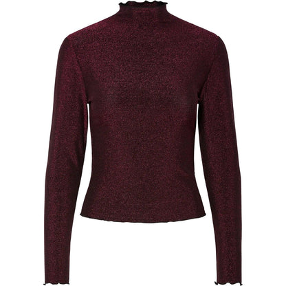 Bluse Donna Pieces - Pcsandra Ls Mockneck Top Jrs - Viola