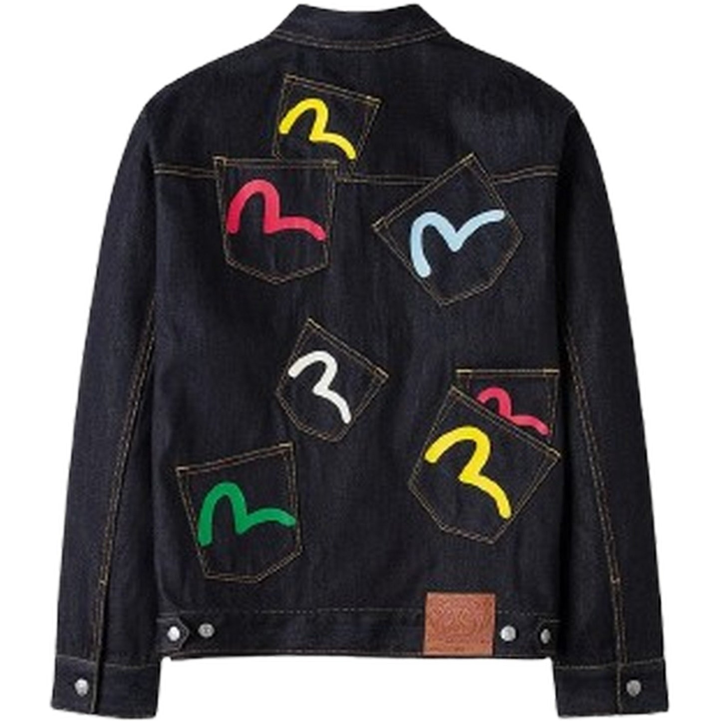 Giacche Uomo Evisu - Ht, Multi-Pocket Denim Jacket - Nero