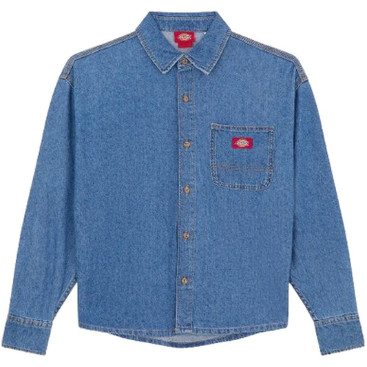 Camicie Donna Dickies - Lightweight Denim Shirt Ls W - Blu