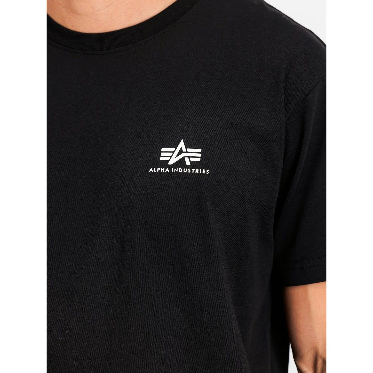 T-shirt Uomo Alpha Industries - Basic T Small Logo - Nero