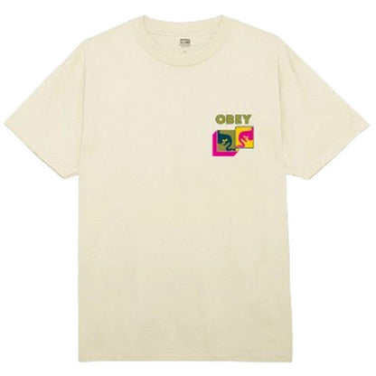 T-shirt Uomo Obey - Obey Post Modern Classic Tee - Beige