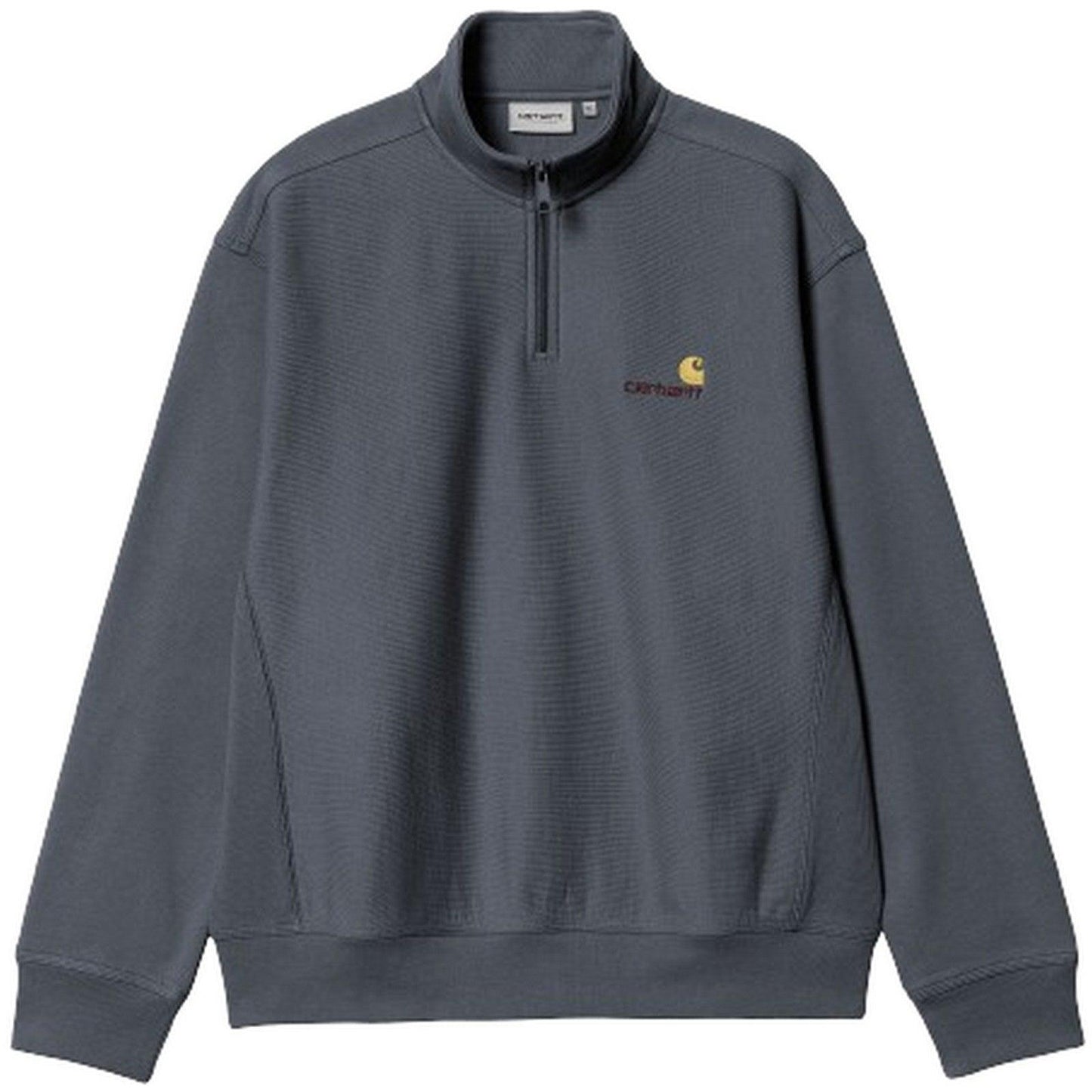 Felpe senza cappuccio Uomo Carhartt Wip - Half Zip American Script Sweat - Grigio