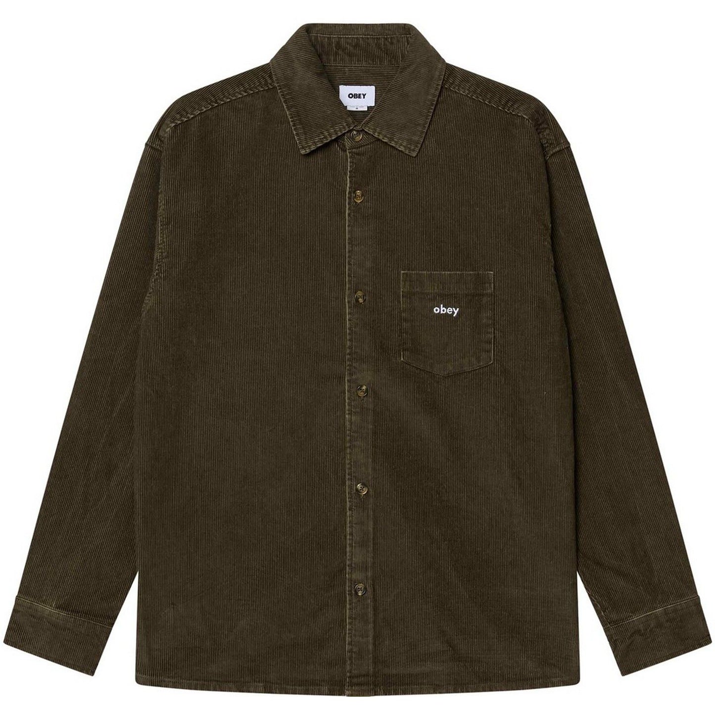Camicie casual Uomo Obey - Buckley Corduroy Woven - Verde