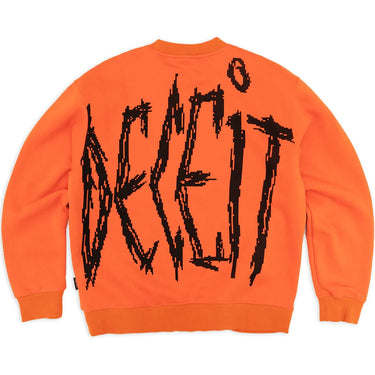 Sudaderas con capucha de hombre Deceit - Scratchy Crewneck - Naranja