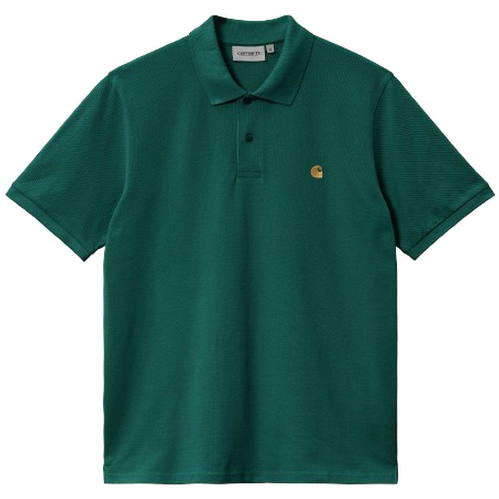 Polo Uomo Carhartt Wip S S Chase Pique Polo Verde MrJam Store