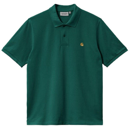 Polo Uomo Carhartt Wip - S/S Chase Pique Polo - Verde