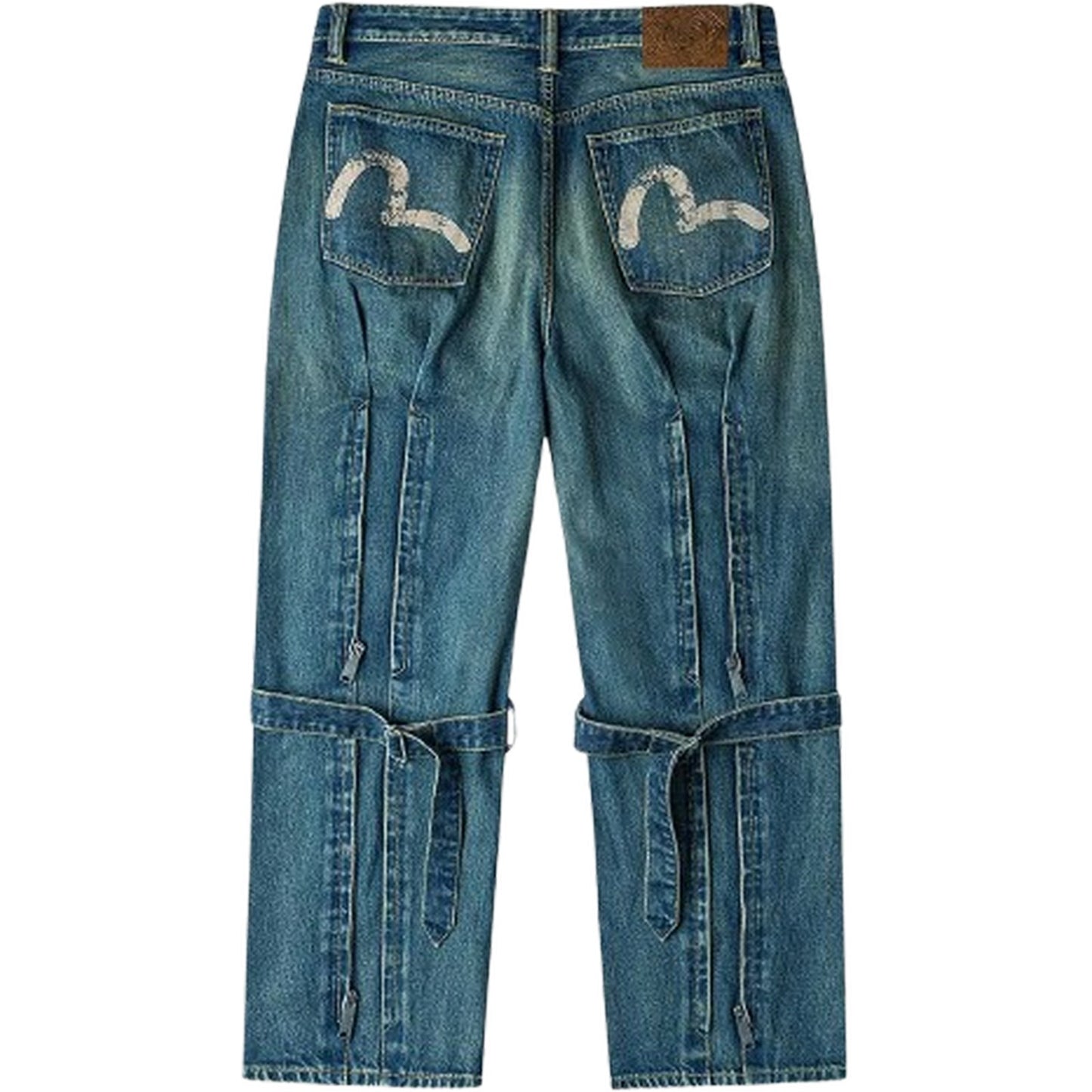 Jeans Uomo Evisu - Ej Washed Bondage Jeans - Blu