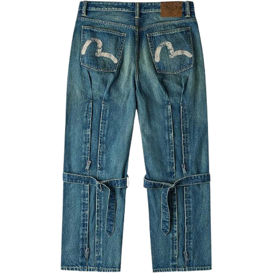 Jeans Uomo Evisu - Ej Washed Bondage Jeans - Blu