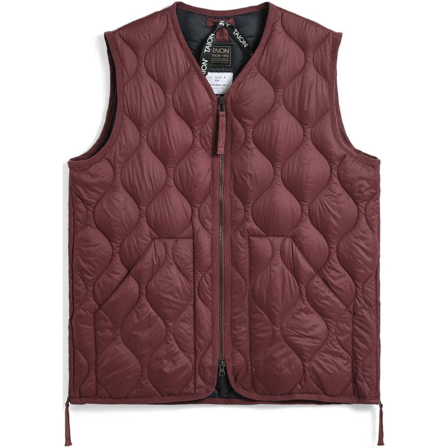 Gilet Unisex Taion - Military V Neck W-Zip Down Vest - Rosso