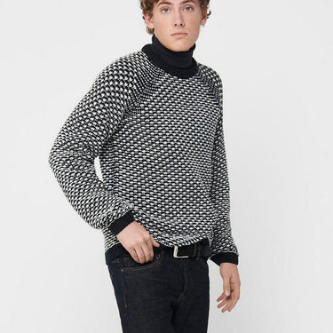 Maglioni Uomo Only & Sons - Dock 3 Struc Crew Neck Knit - Bianco