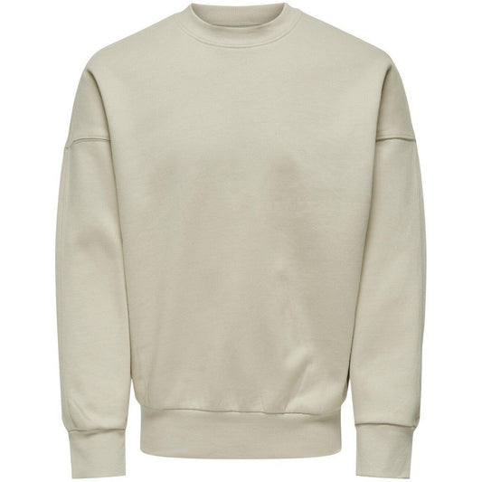 Felpe senza cappuccio Uomo Only & Sons - Onsdan Life Rlx Heavy Sweat Crew Noos - Beige