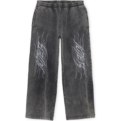 Pantaloni Uomo Iuter - Tribal Marble Wide Leg Sweatpants - Nero