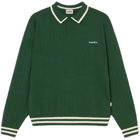 Polo a manica lunga Uomo Kaotico - Sweater Polo Kaotiko - Verde
