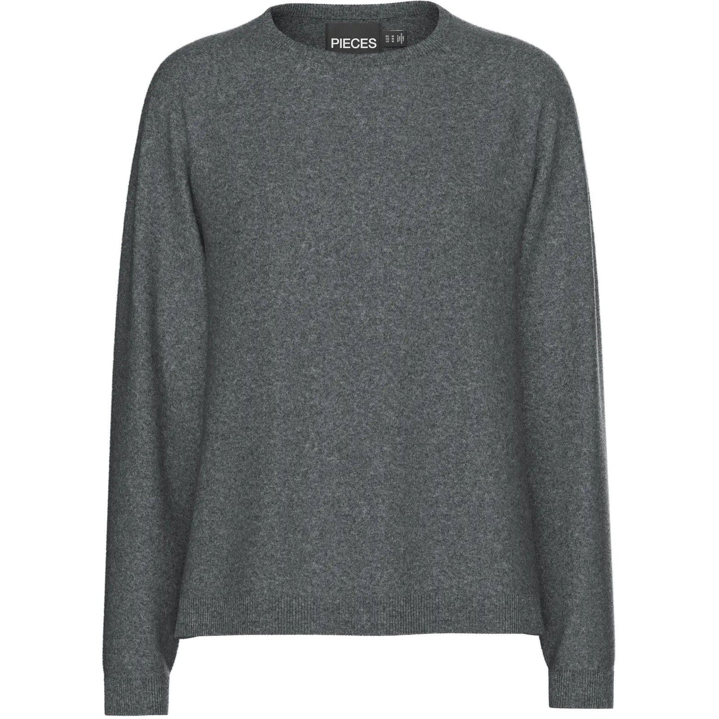 Maglie Donna Pieces - Pcbree Ls O-Neck Knit Noos Bc - Grigio