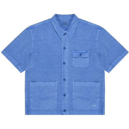 Camicie casual Unisex KAPPY DESIGN - Pigment Half Shirts Jacket - Blu