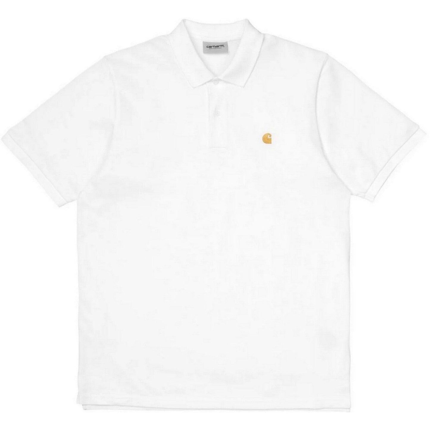 Polo Uomo Carhartt Wip - S/S Chase Pique Polo - Bianco