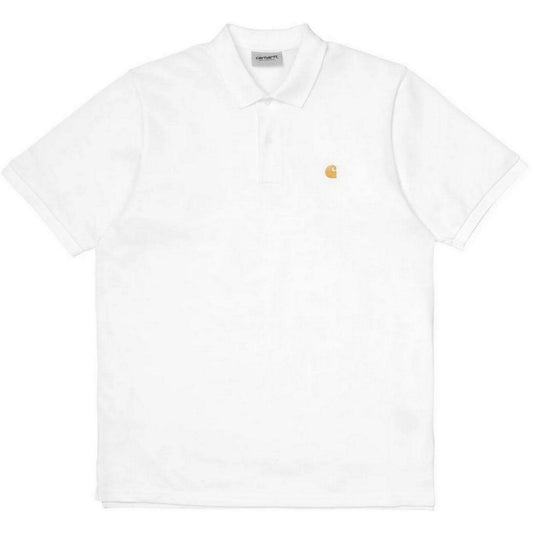 Polo Uomo Carhartt Wip - S/S Chase Pique Polo - Bianco