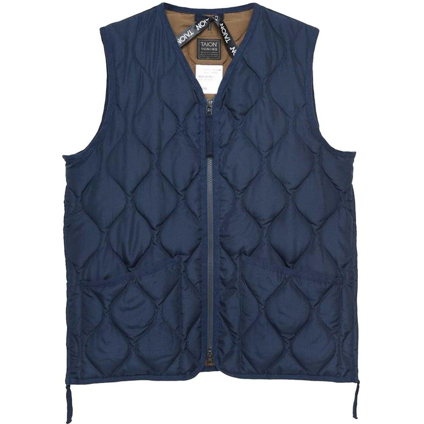 Gilet Uomo Taion - Military Zip V-Neck Vest - Blu