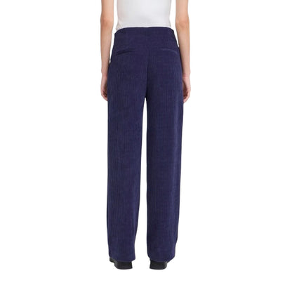 Pantaloni Donna Ichi - Ihkate Corduroy Pa3 - Blu